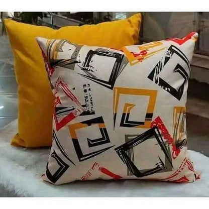2PCS OF Pillow and 2PCS OF pillow cases Size:18x18 inch Color as it is in the picture.