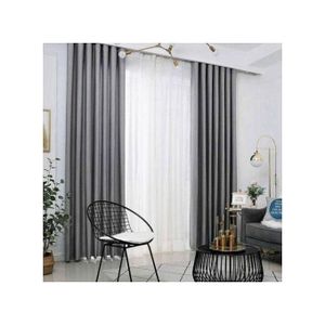 2PCS OF GREY CURTAIN (Sheer Excluded)
