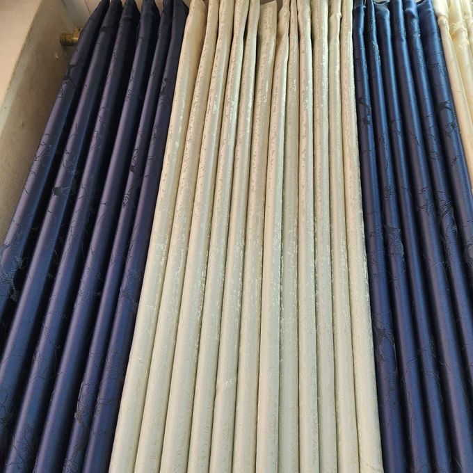 Two Pieces NEW TEXTURED Blackout curtains (1.5m+1.5m) with 1pc heavy white sheer (2m).All panels have an eyelet header and a height of 2.4m