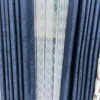 2pc  New Fashion Blackout Curtains (2m Each) with 1pc Heavy White Plain Sheer (3m). Both Curtains and Sheer have Eyelet Header for Easy Installation and Premium Look.