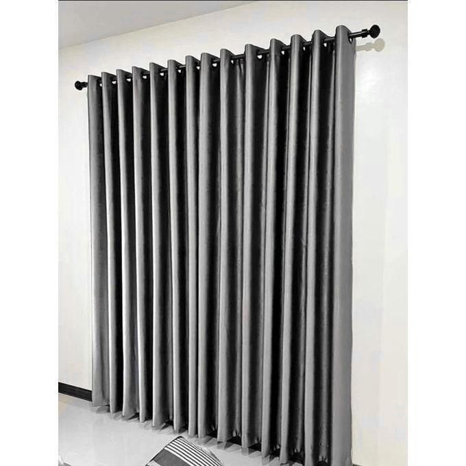 2Pcs NEW  GREY CURTAINS 2Pcs (1.5M+1.5M) For Living Room/ Dinning  , Bedroom Windows And Doors.