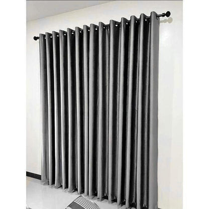 2Pcs NEW  GREY CURTAINS 2Pcs (1.5M+1.5M) For Living Room/ Dinning  , Bedroom Windows And Doors.