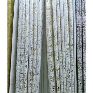 2PC Heavy Velvet curtains (2m Each) with Gold Patterns and Eyelet/Grommet Header For Easy Installation and Premium Look