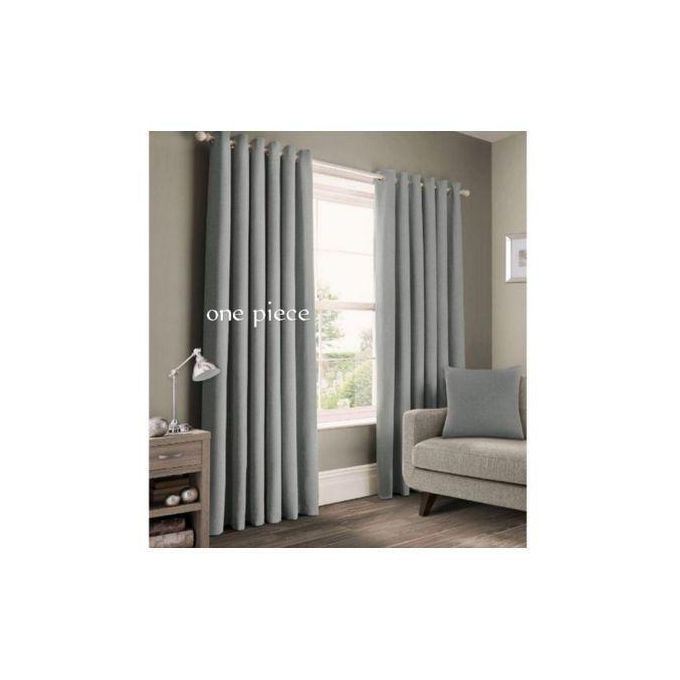 Latest Design 1Pc Grey Curtains 3M Fully Stitched with Eyelet Header