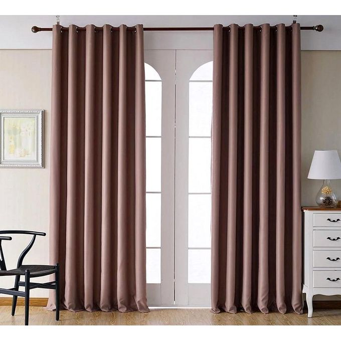 2pcs Heavy wall-to-wall curtains (2m Each) with Eyelet Header for Easy Installation and Premium Look