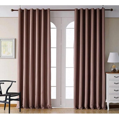 2pcs Heavy wall-to-wall curtains (2m Each) with Eyelet Header for Easy Installation and Premium Look