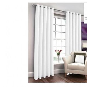 Stylish 1Pc White Curtain For Window 500cmx225cm (Fully Stitched With Eyelet Headers)