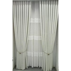 2Pcs NEW Premium Quality Blackout Curtains (1.5m+1.5m) with 1pc Heavy White Sheer (2m). All Panels Have an Eyelet Header and a Height of 2.4