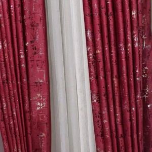 MAROON  blackout VELVET curtain comes in panels of 2pcs  CURTAIN 3M(1.5M+1.5M) and 2m sheer,Both curtain and sheer have eyelet header design and they are long enough to cover your window,with  the height of 225cm.