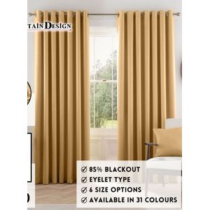 Beige curtain and white sheer for Window and Door 