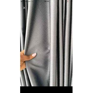 2Pcs Rare Heavy-Duty Executive GREY Window Curtains For Living Room 1.5M Each