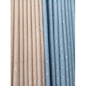 2Pcs Superb Quality Heavy Fabric Cream and Sky Blue Curtains For Home Window and Door. 