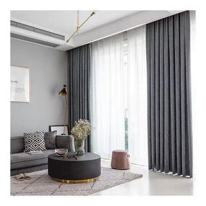 2pcs Grey Blackout Curtain (1.5m +1.5m) with a 2m Free Sheer