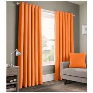 2Pc New! Orange Curtain 1.5M Each + 2M FREE  SHEER