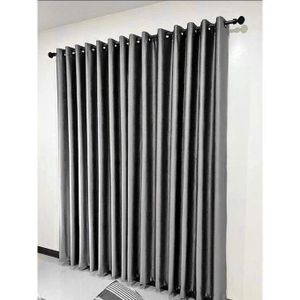 2Pcs NEW  GREY CURTAINS 2Pcs (1.5M+1.5M) For Living Room/ Dinning  , Bedroom Windows And Doors.