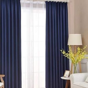Navy Blue Curtain Comes As A One Pc