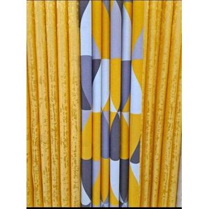 2pc  New Fashion Blackout Curtains (3m Each) with 1pc Heavy White Plain Sheer (5m). Both Curtains and Sheer have Eyelet Header for Easy Installation and Premium Look.