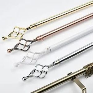 4m Adjustable curtain rod  Double Adjustable + FREE Holders And Screws
