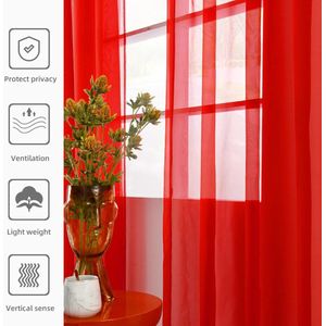 Red Sheer For Living Room Window