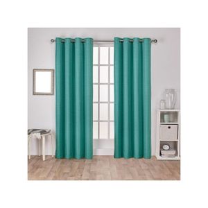 2pcs Turquoise Curtain (1.5m+1.5m) Plus Free Sheer