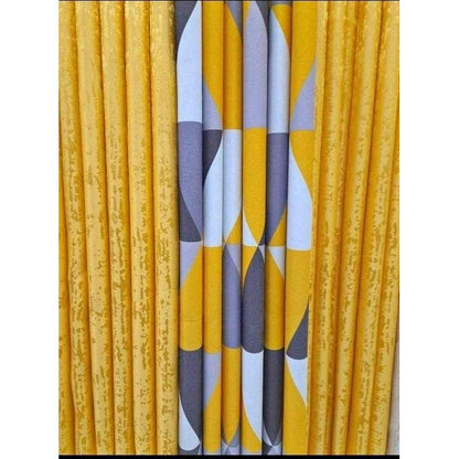 2pc  New Fashion Blackout Curtains (3m Each) with 1pc Heavy White Plain Sheer (5m). Both Curtains and Sheer have Eyelet Header for Easy Installation and Premium Look.