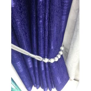 2pcs Blue curtain with patterns