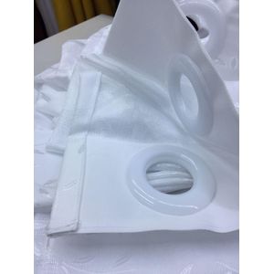 Heavy Blackout White Sheer Eyelet Header 2m long