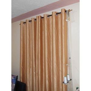 2Pcs NEW  FASHION  GOLD CURTAINS AND WHITE HEAVY  SHEER For Living room/ dinning  , Bedroom windows and Doors.