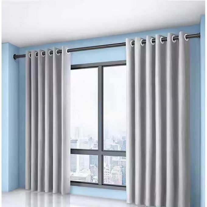 2PCS Modern Light Grey Blackout window curtains for living room/bedroom/dining room/study room/home office (exclusive sheer)