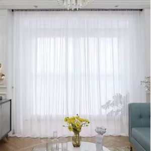 Heavy Sheer For Window 300CMX225CM (Wall-to-Wall Design With Rod Pocket Header) 100% Polyester