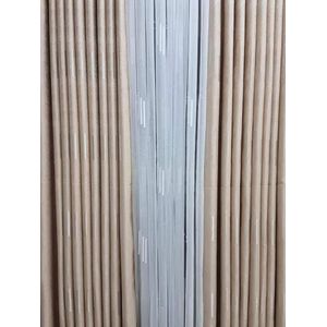 2pcs Cream Blackout Curtain with a Sheer