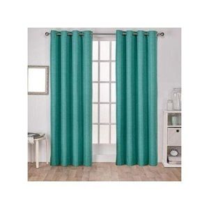 2 Pcs Turquoise Curtains (1.5M Each) With 2M Free White Sheer. All Panels are 2.25M In Height