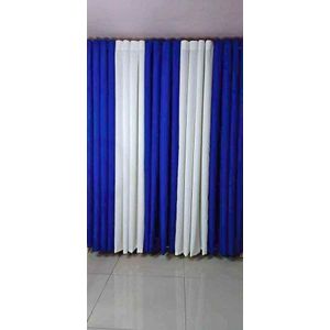  : 3pc  New Fashion Blue Blackout Curtains (1.5m Each) with 2pc Heavy White Plain Sheer (1.5m). Both Curtains and Sheer have Eyelet Header for Easy Installation and Premium Look.
