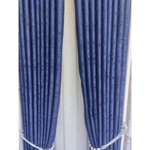 2PCS Modern Blue Window Curtains Measuring 2M+2M. Ideal For Living Room/bedroom/dining Room/study Room/home Office (exclusive Sheer). With White Plastic Eyelets