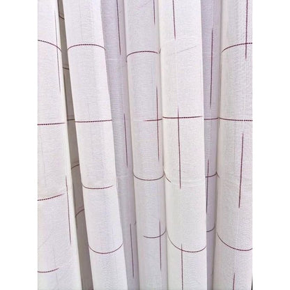 1pc 3M New White and maroon lines Heavy Sheer for Home Window and Door