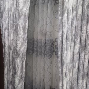 2PCS 4m( 2M+2M)with A 1Pc Sheer 3M. Ideal For Living Room/bedroom/dining Room/study Room/home Office (exclusive Sheer). With White Plastic Eyelets