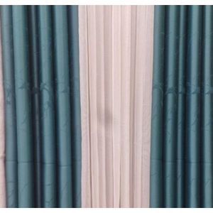 Heavy PETROL BLUE  CURTAIN COMES IN A PACKAGE OF 2pcs Curtain And 1pc FREE Sheer