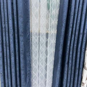  2pc  New Fashion Blackout Curtains (2m Each) with 1pc Heavy White Plain Sheer (3m). Both Curtains and Sheer have Eyelet Header for Easy Installation and Premium Look.