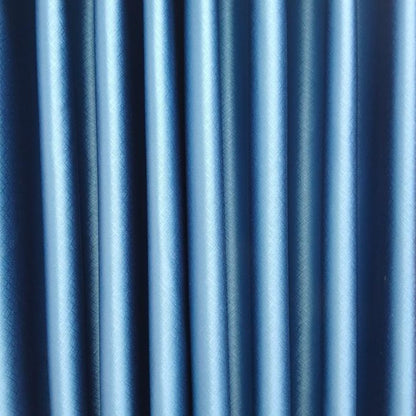 2Pc NEW Blue Embossed Blackout Curtains (1.5m+1.5m) with 1pc of Heavy White Sheer (2m), All Panels have an Eyelet Header and a Height of 2.4