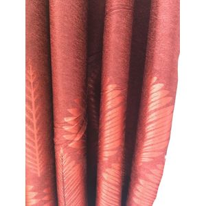 2Pcs Maroon Heavy Curtain With Patterns