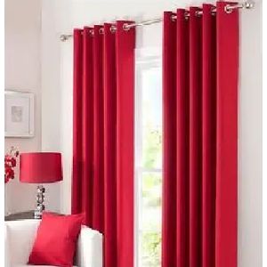 2Pcs NEW FASHION RED CURTAINS AND WHITE HEAVY SHEER For Living Room/ Dinning , Bedroom Windows And Doors.