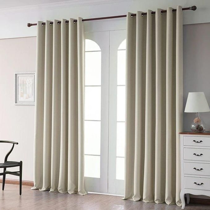 2Pcs New Heavy Wall-to-wall curtains (2m Each) with Eyelets Header For Easy Installation and Premium Look