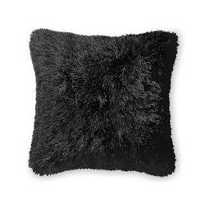 Black Fluffy fiber throw pillow covers