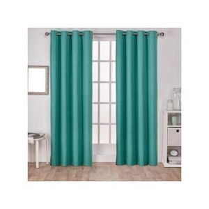2PCS OF TURQUOISE BLUE Fully Stitched CURTAIN EXCLUDING SHEER
