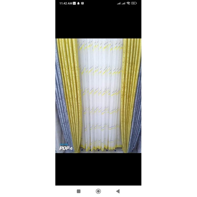 2PCs Of Blackout Curtain Each( 1.5m+1.5m) SHEER Excluded