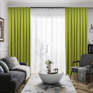 2PCS OF GREEN CURTAIN (Fully Stitched, Excludes Sheer).