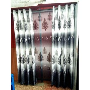 Heavy GREY  CURTAIN COMES IN A PACKAGE OF 2pcs Curtain And 1pc FREE Sheer