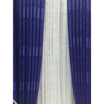 2PCS Modern Window Curtains Purple Patterned Measuring 2M+2M With A 1Pc Sheer 3M. Ideal For Living Room/bedroom/dining Room/study Room/home Office (exclusive Sheer). With White Plastic Eyelets