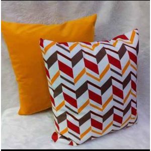 2PCS ONE plain mastered yellow and the other Decorated Throw pillow cases1 and throw pillow case 8 X 18 Inch