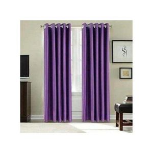 2Pc Purple Curtains (1.5m+1.5m) with 1pc of Heavy White Sheer (2m), All Panels have an Eyelet Header and a Height of 2.4